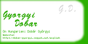gyorgyi dobar business card