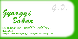 gyorgyi dobar business card